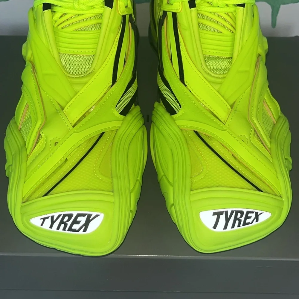 Balenciaga Tyrex Sneakers in Neon Yellow and Black - Picture 8 of 15